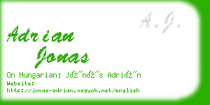 adrian jonas business card